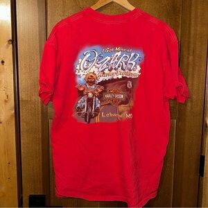 Harley Davidson Lebanon, MO Vintage Mens’s XL Tshirts Red Y2K